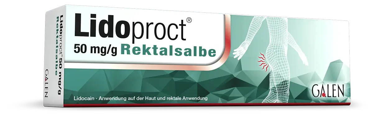 Packshot Lidoproct<sup><small>®</small></sup> 50mg/g Rektalsalbe